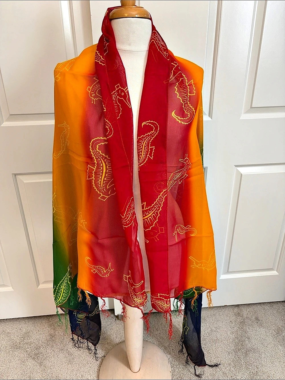 Pareos del Caribe Seahorse Print Multicolor Wrap Like New